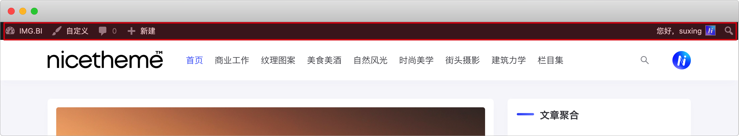 nicetheme 主题的一些基本操作-WordPress主题_WordPress企业主题定制开发_nicetheme_奈思主题